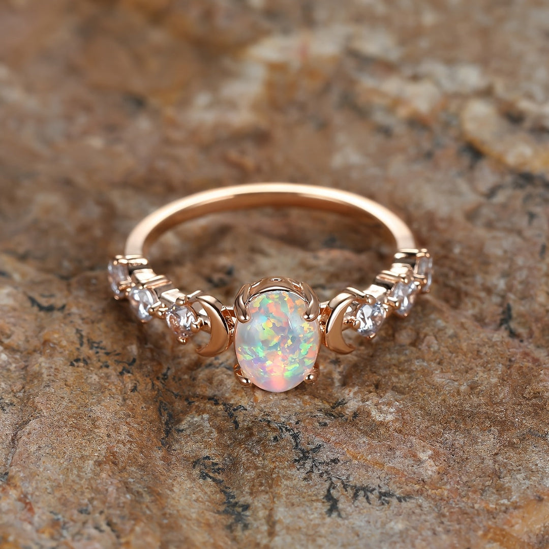 Bague en Opale Élégante