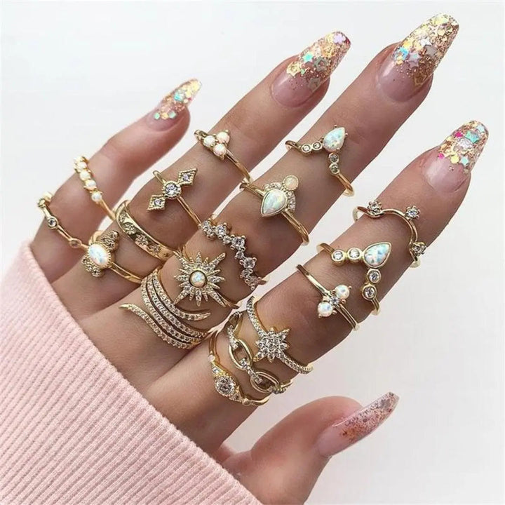 Ensemble unique de 8 à 12 bagues