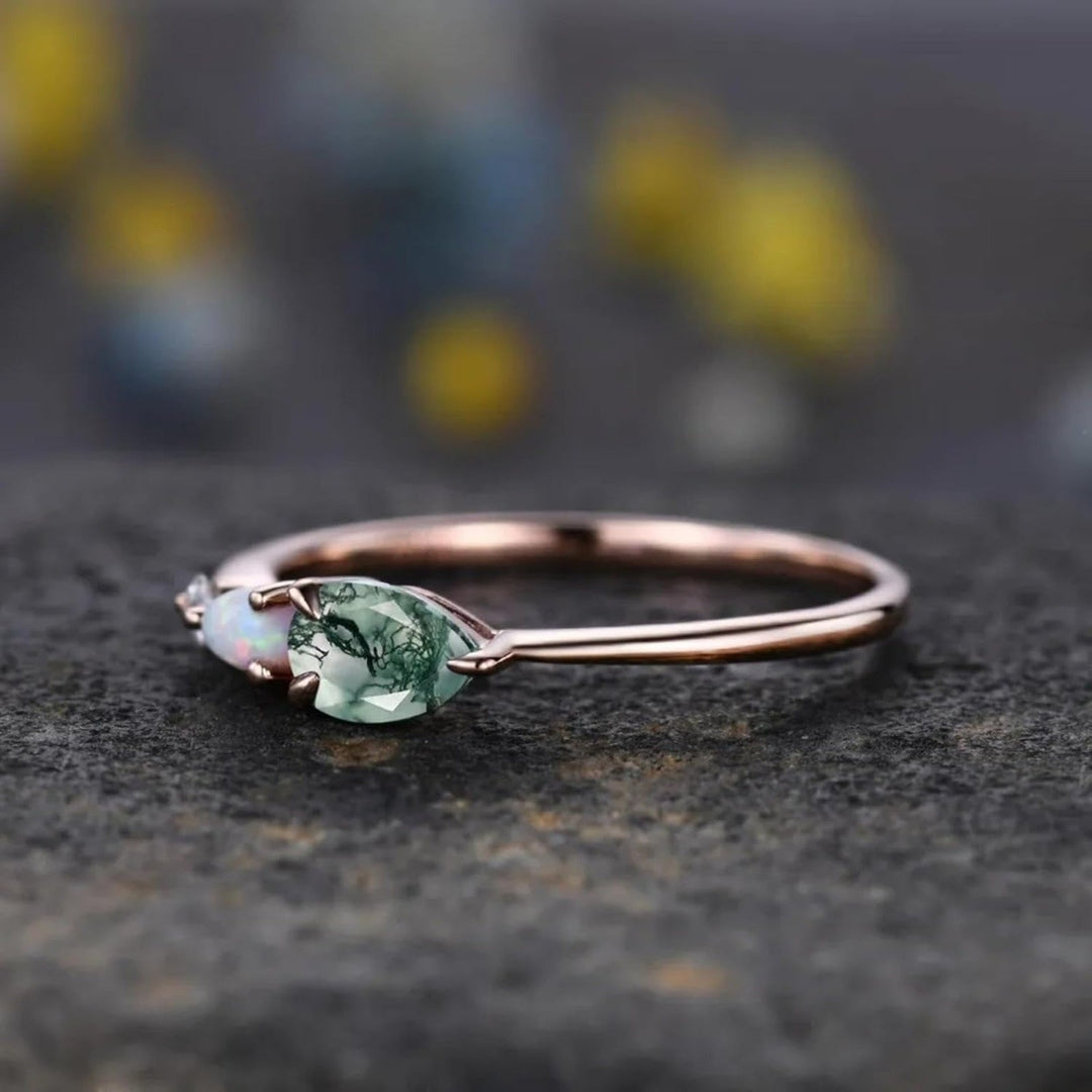 Bague en Agate Mousse