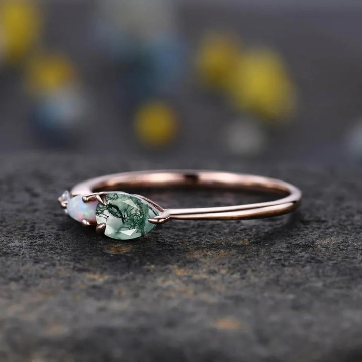 Bague en Agate Mousse