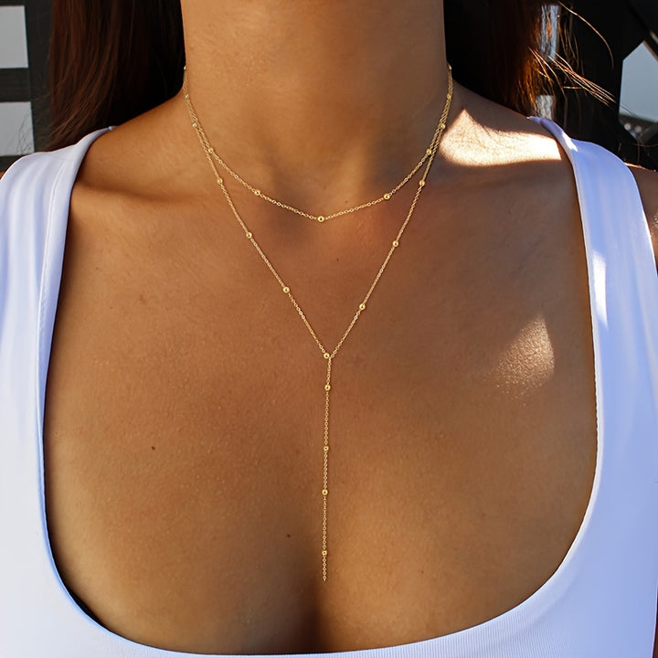 Perles en Duo – Collier à Pampilles en Perles de Riz