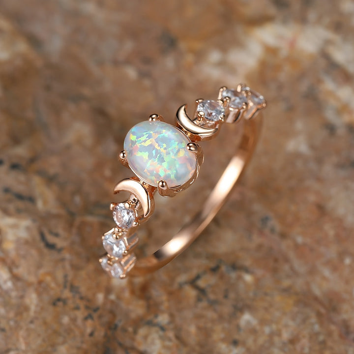 Bague en Opale Élégante