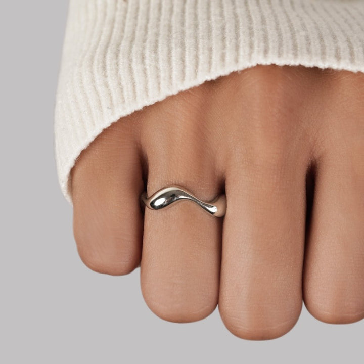 Bague Ajustable Silver Wave