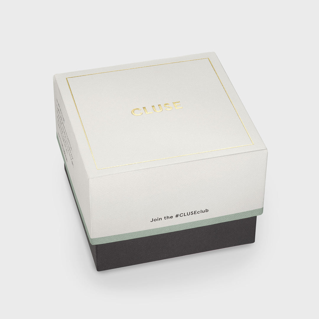 Gracieuse Petite Montre Double Acier, Blanc, Bicolore