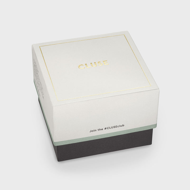Gracieuse Petite Montre Double Acier, Blanc, Bicolore
