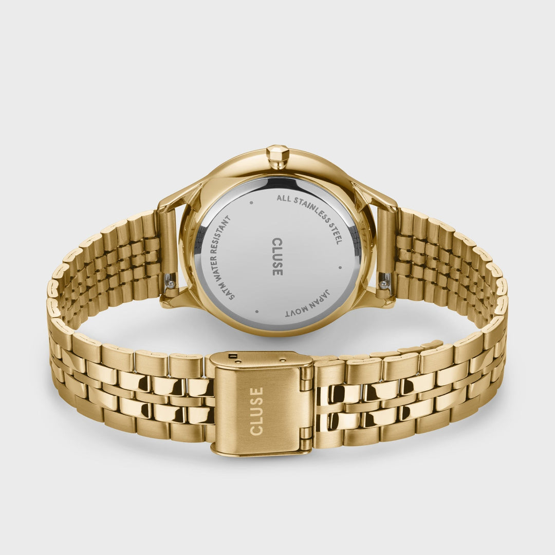 Montre Multifonction Minuit Acier, Vert Sauge, Couleur Or