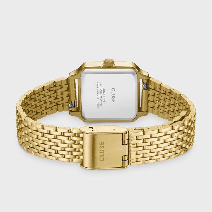 Montre Petite Gracieuse en Acier, Couleur Blanche et Dorée