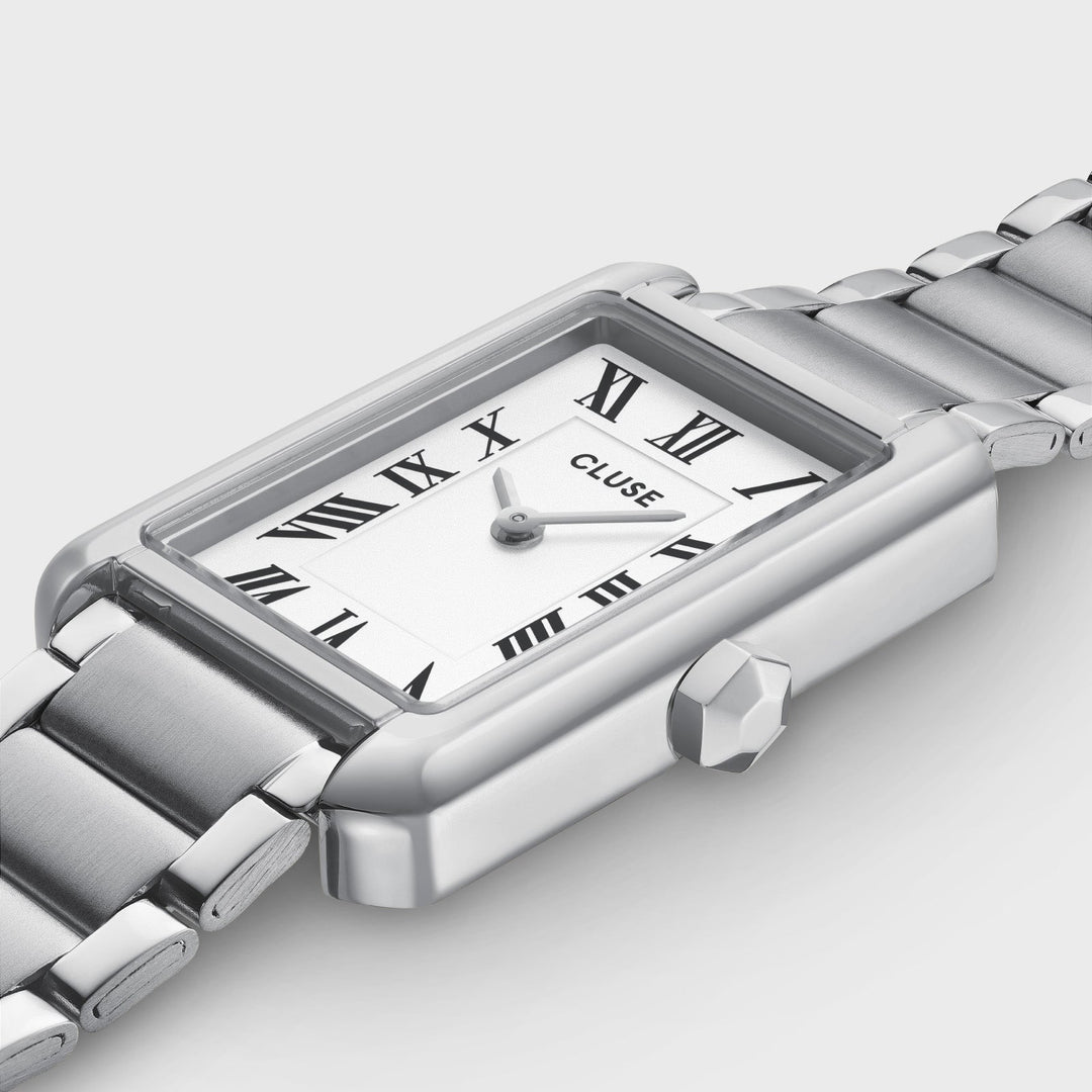 Montre Belisenna Acier, Blanc, Couleur Argent