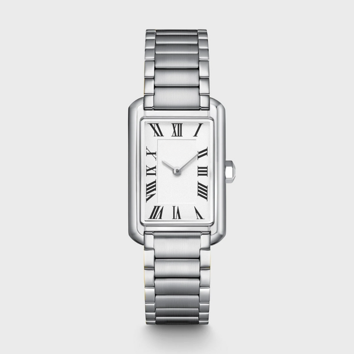 Montre Belisenna Acier, Blanc, Couleur Argent