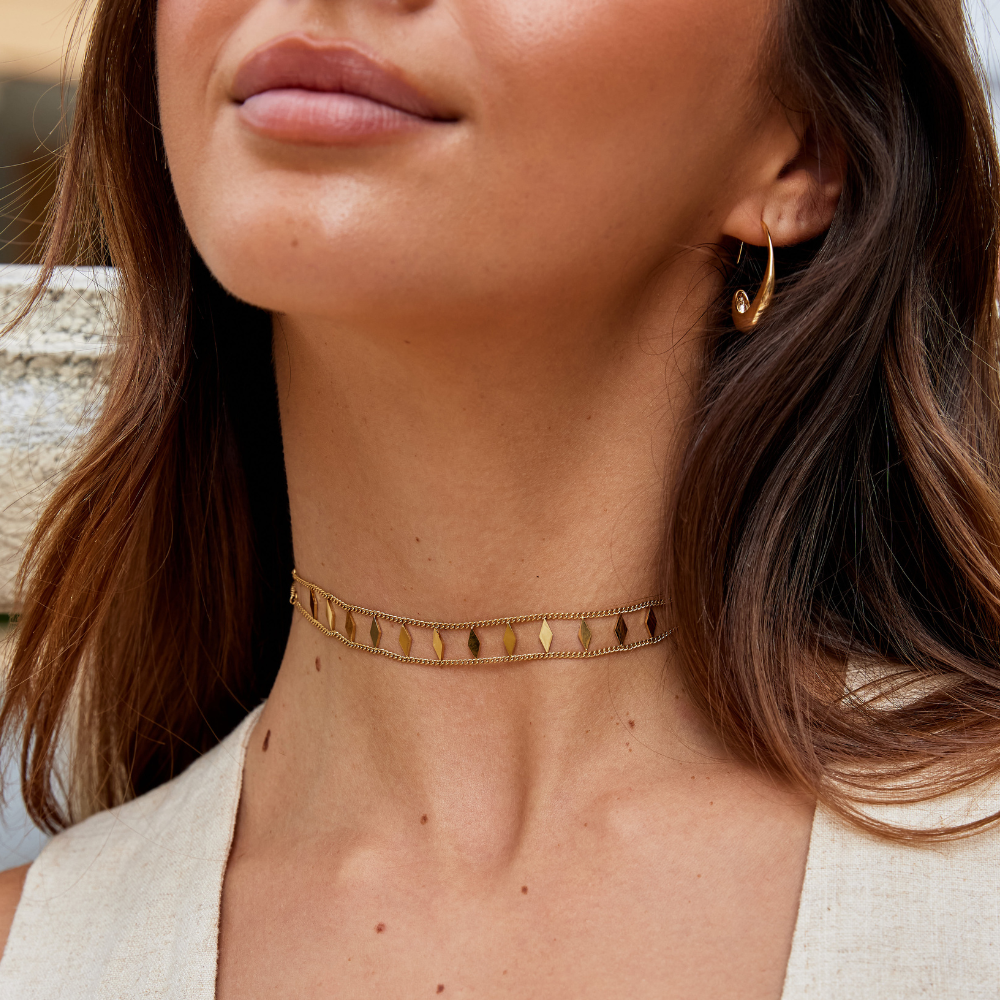 Choker Zara finition dorée