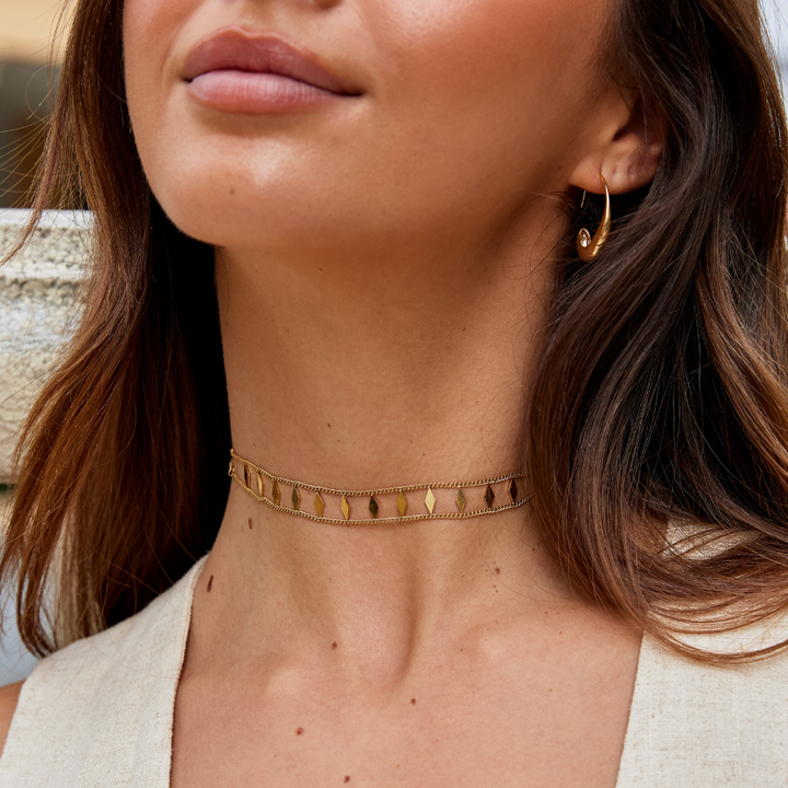 Choker Zara finition dorée