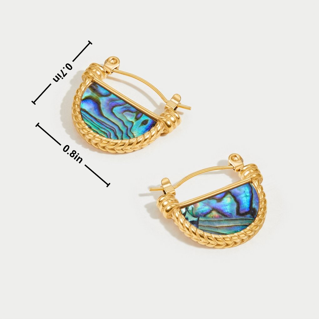 Boucles d'oreilles en coquillage turquoise style Amalfi
