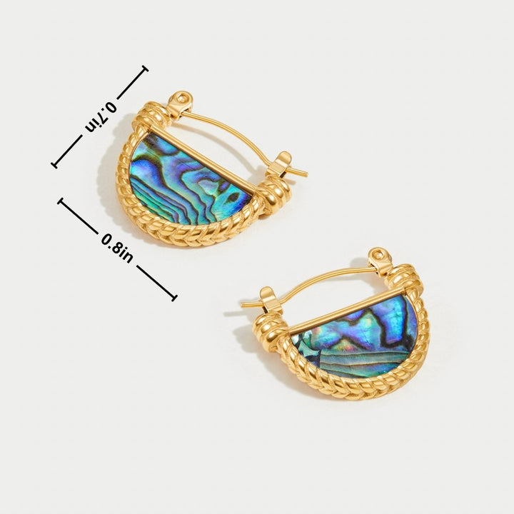 Boucles d'oreilles en coquillage turquoise style Amalfi