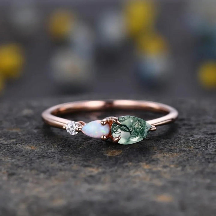 Bague en Agate Mousse