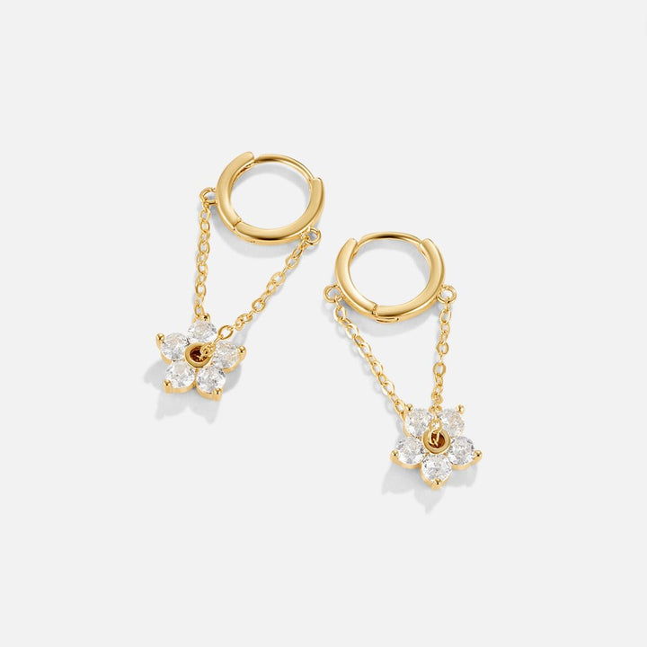 Boucles d'oreilles en cristal en forme de fleurs
