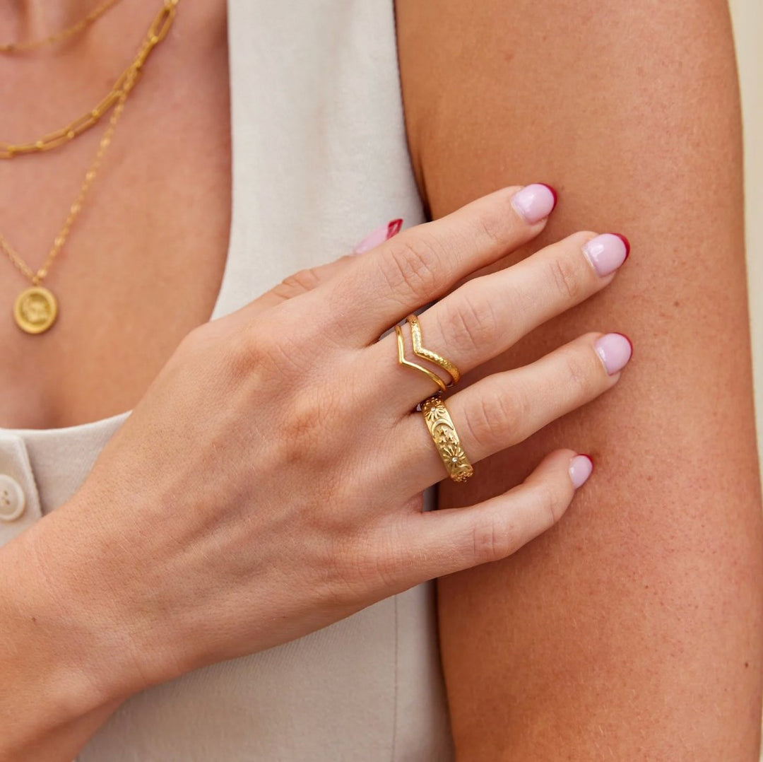 Céleste – Bague à l’éclat doré