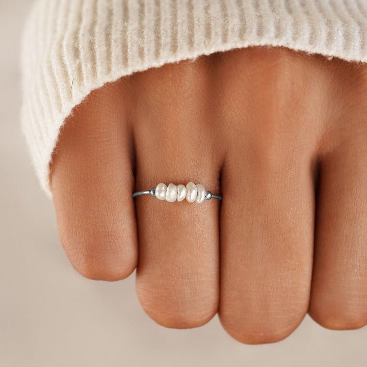 Bague Classique en Argent avec Perle d'Eau Douce