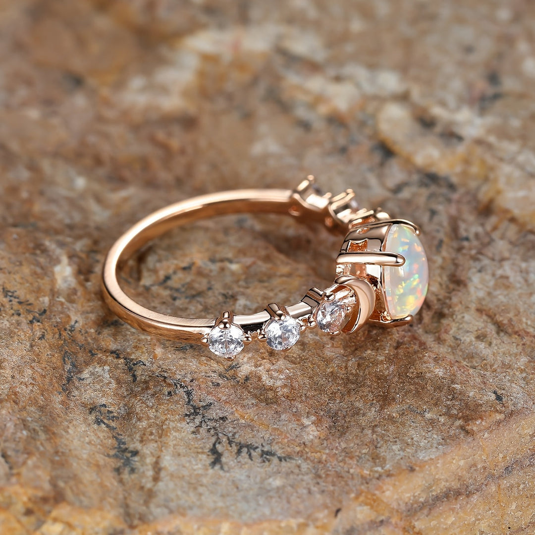 Bague en Opale Élégante
