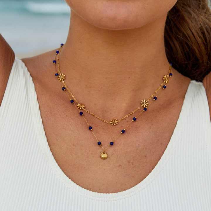 Collier floral doré