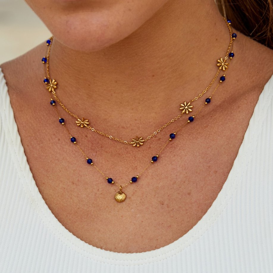 Collier floral doré