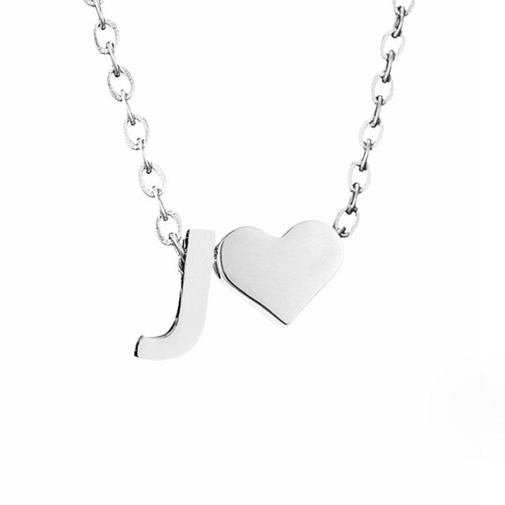 Collier en Argent 'Amour Éternel' avec Initiale