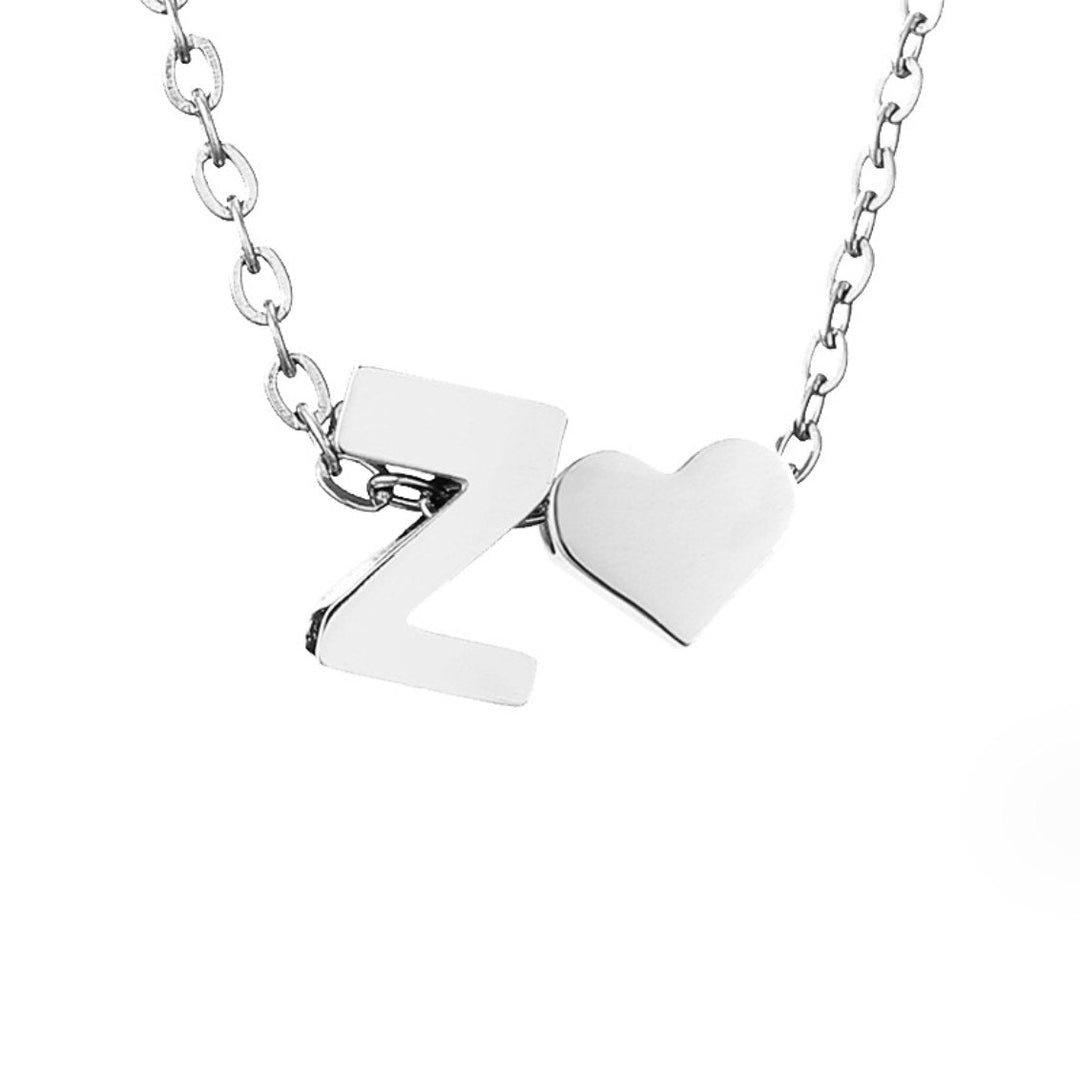 Collier en Argent 'Amour Éternel' avec Initiale