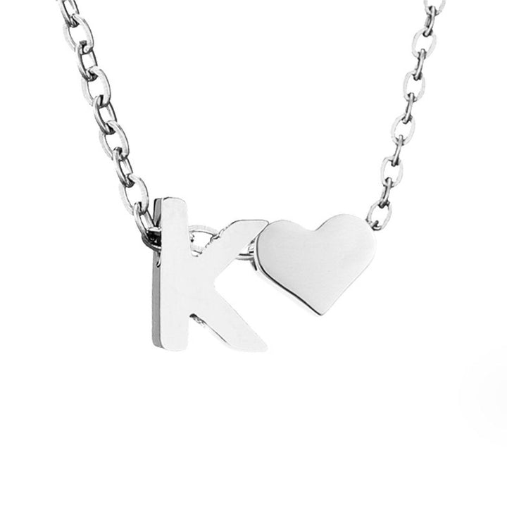 Collier en Argent 'Amour Éternel' avec Initiale
