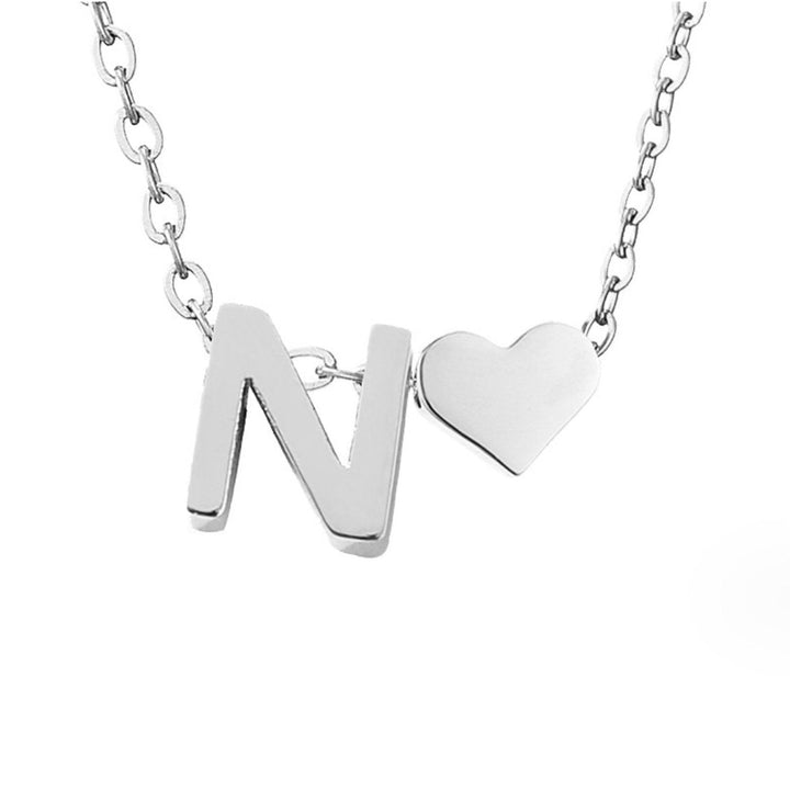 Collier en Argent 'Amour Éternel' avec Initiale