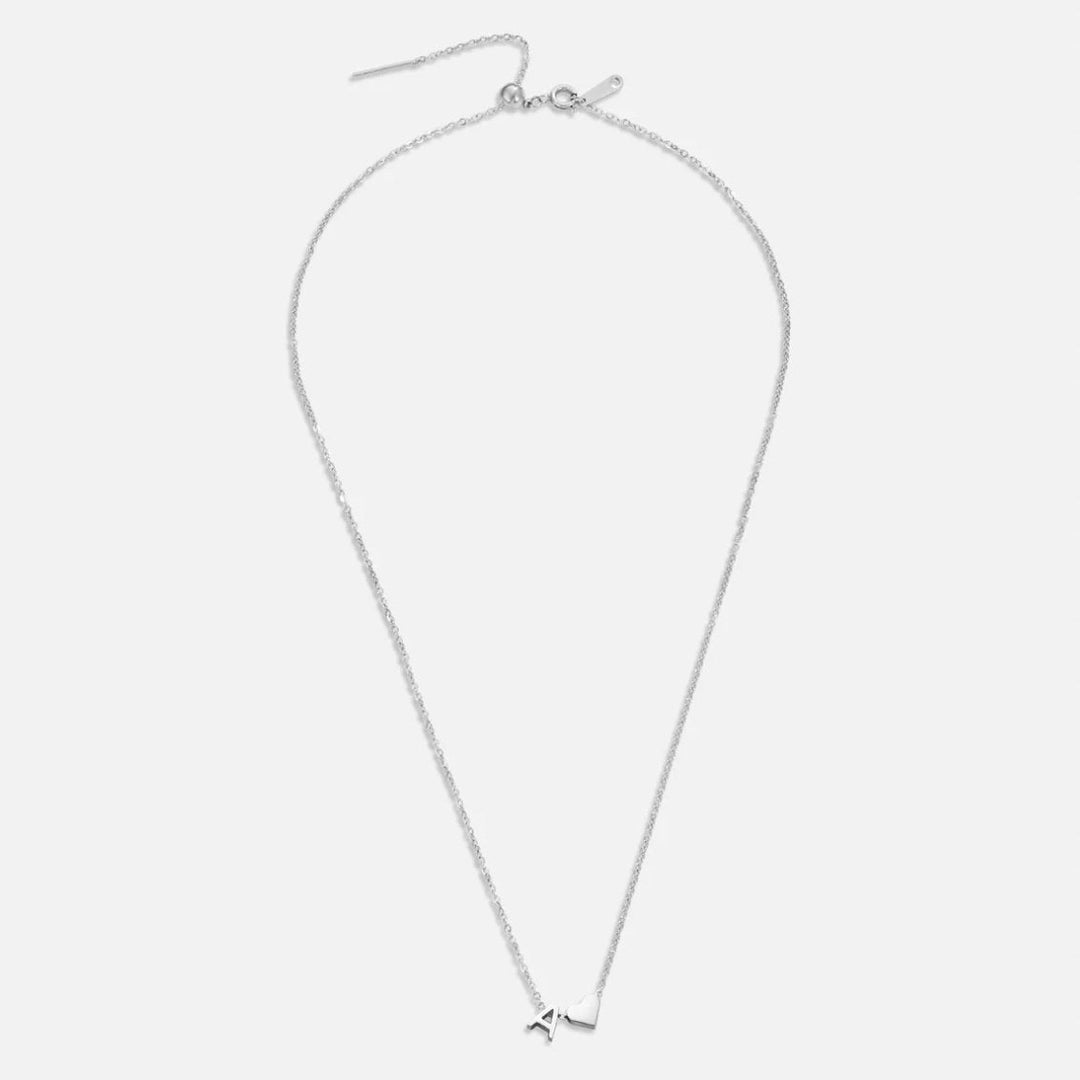 Collier en Argent 'Amour Éternel' avec Initiale