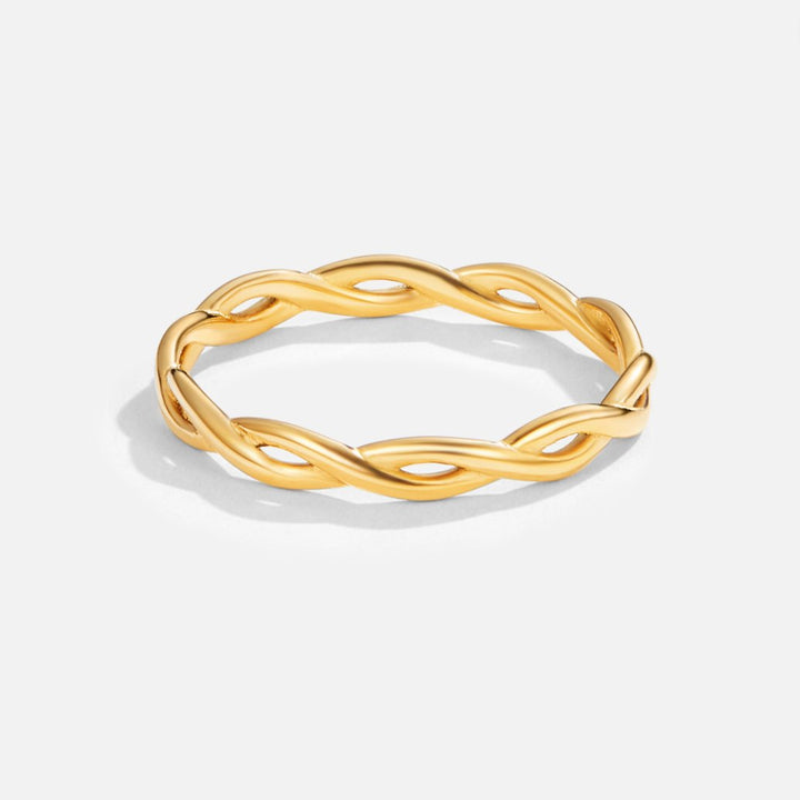 Bague torsadée Infinity dorée