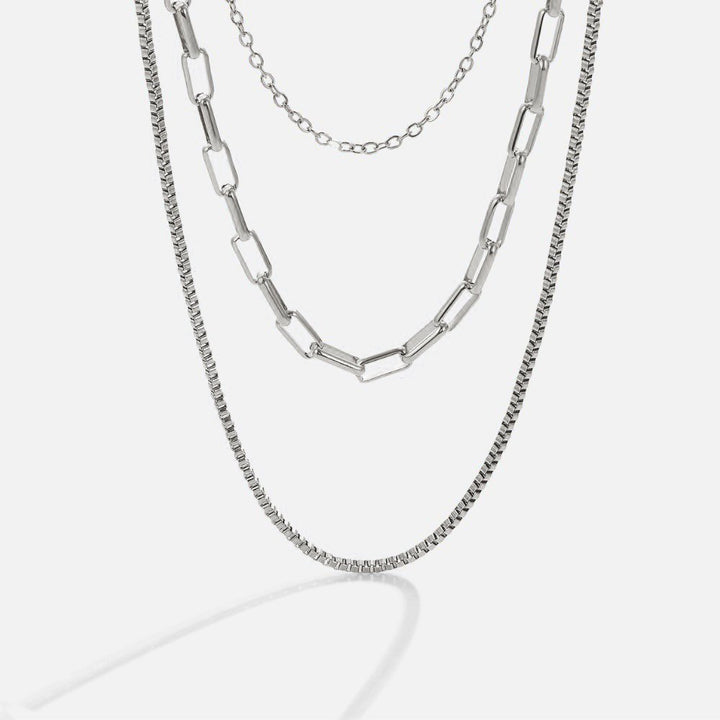 Collier Superposé en Chaînes Miela