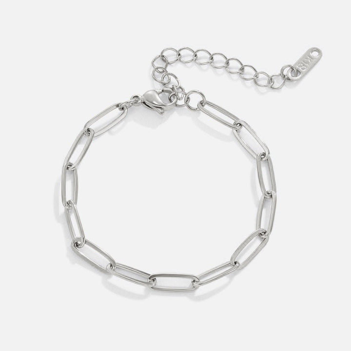 Bracelet en argent en forme de trombone