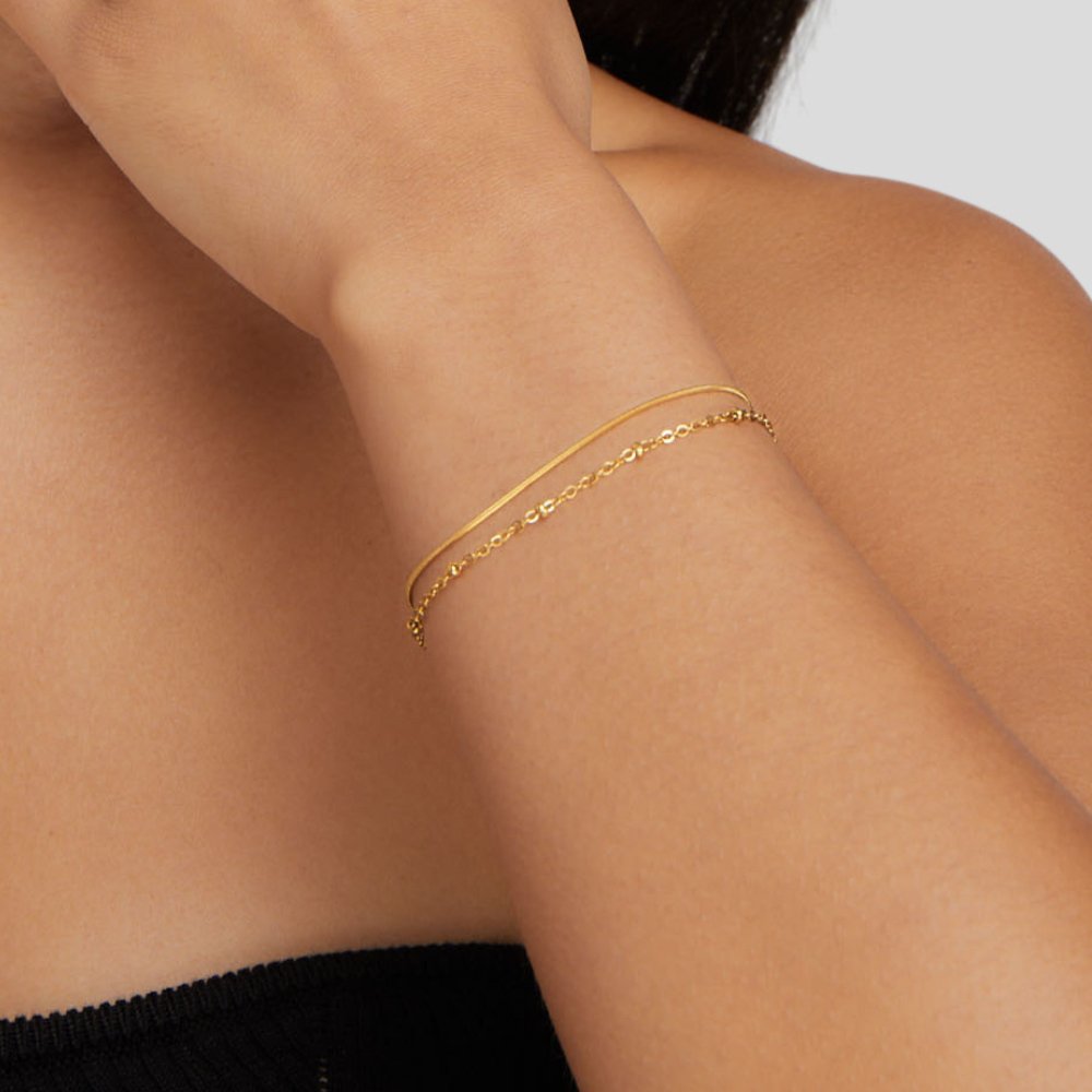 Bracelet Empilé Pia en Or