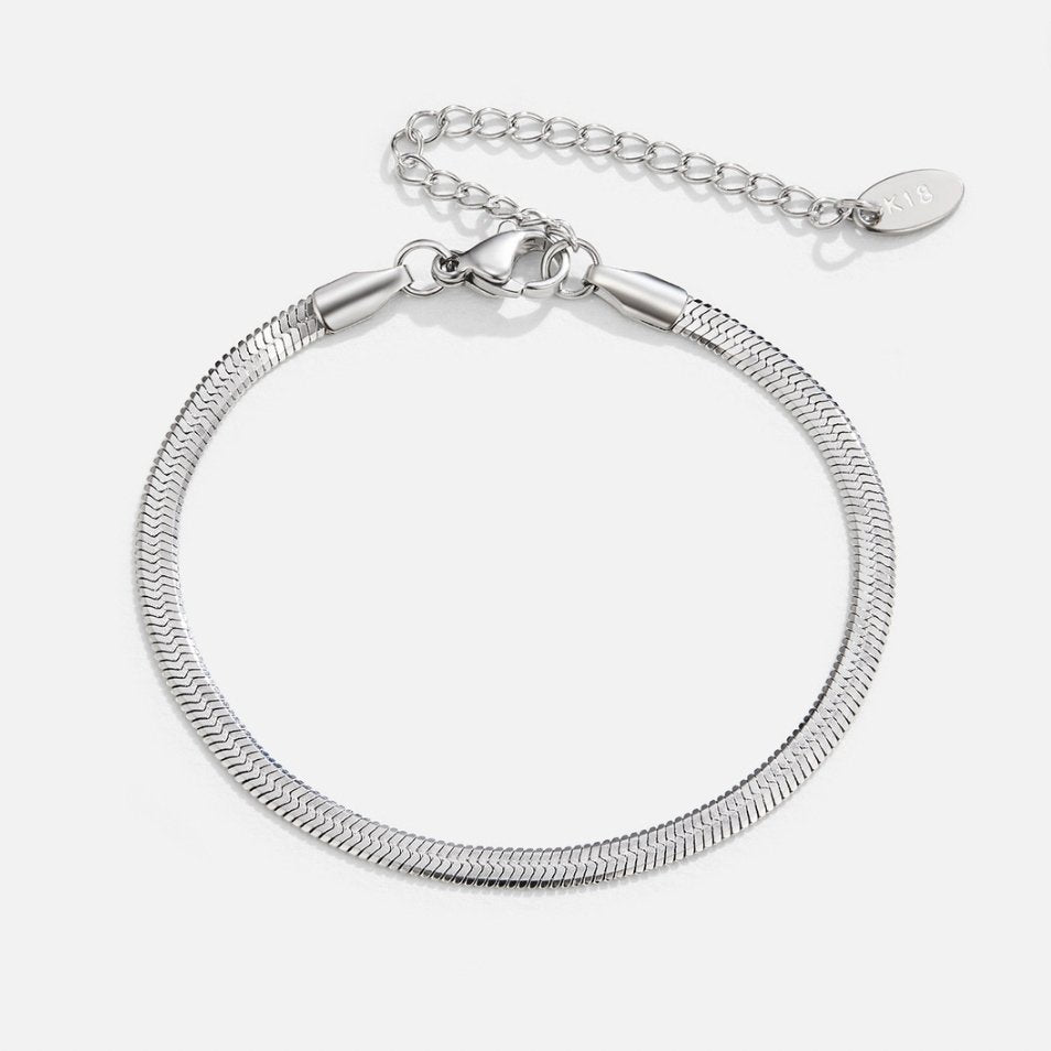 Sarya Bracelet en Argent à Chaîne Serpent