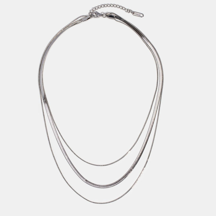 Collier Multi-Couches en Argent à Chaînes