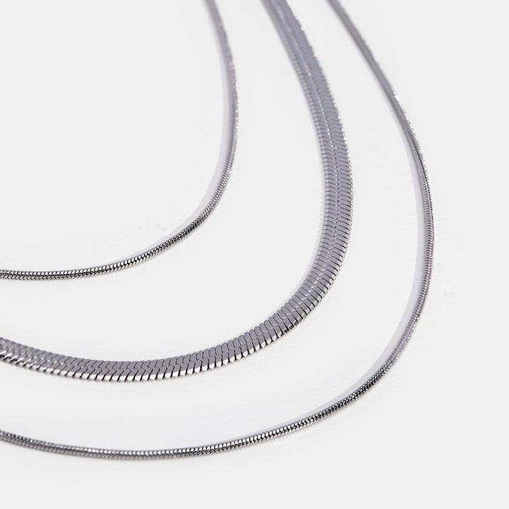 Collier Multi-Couches en Argent à Chaînes