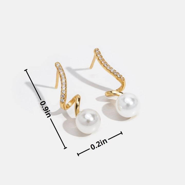 Boucles d'oreilles Tam Pearl Wave