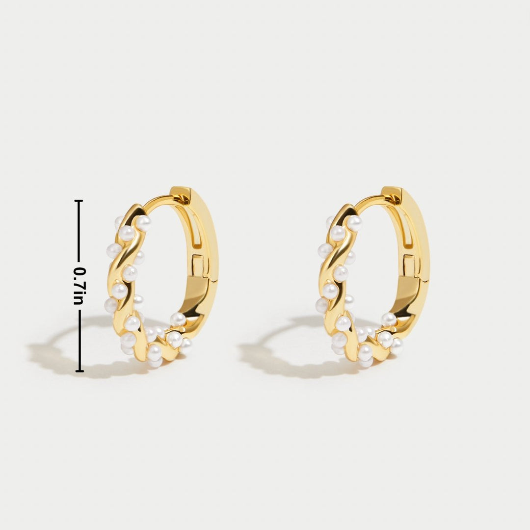 Boucles d'oreilles créoles en perles Vale